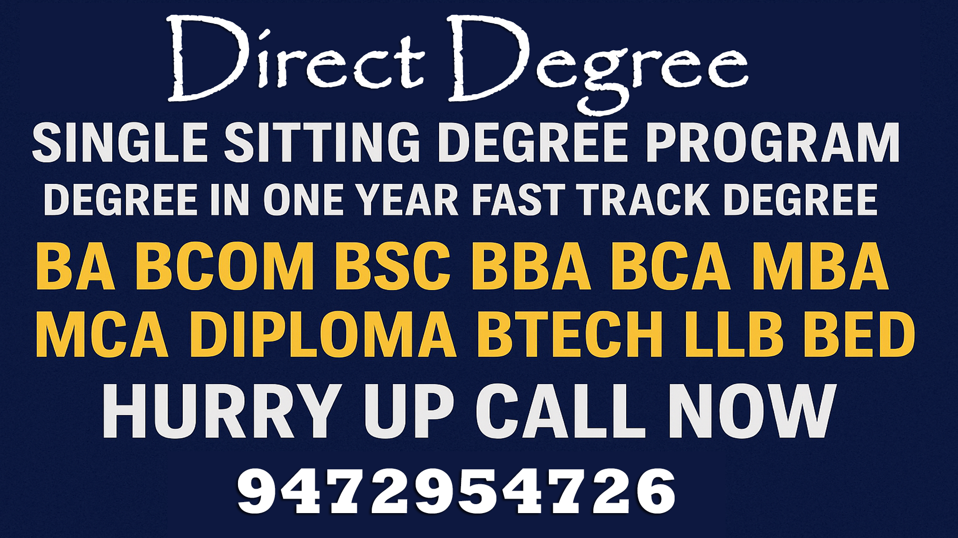 Direct Degree certificate in chennai